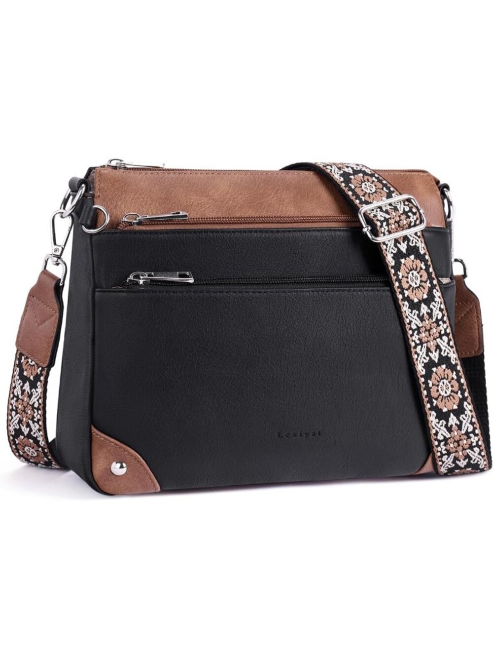Stylish RFID Vegan Leather Crossbody Bag for Women - Medium Size Purse